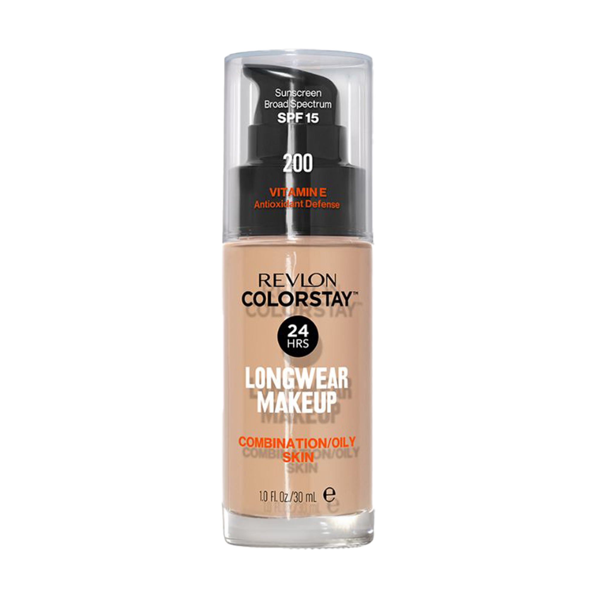 Тональний крем для обличчя Revlon ColorStay Makeup for Combination/Oily Skin SPF 15 для комбінованої та жирної  шкіри, 200 Nude, 30 мл