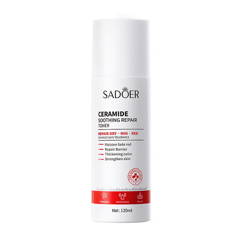 Тонер для чутливої шкіри обличчя Sadoer Ceramide Soothing Repair Toner з церамідами, 120 мл