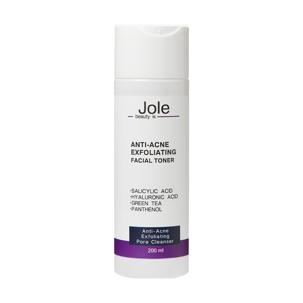 Тонер для обличчя Jole Anti-Acne Exfoliating Facial Toner Анти-акне, з саліциловою кислотою 2%, 200 мл