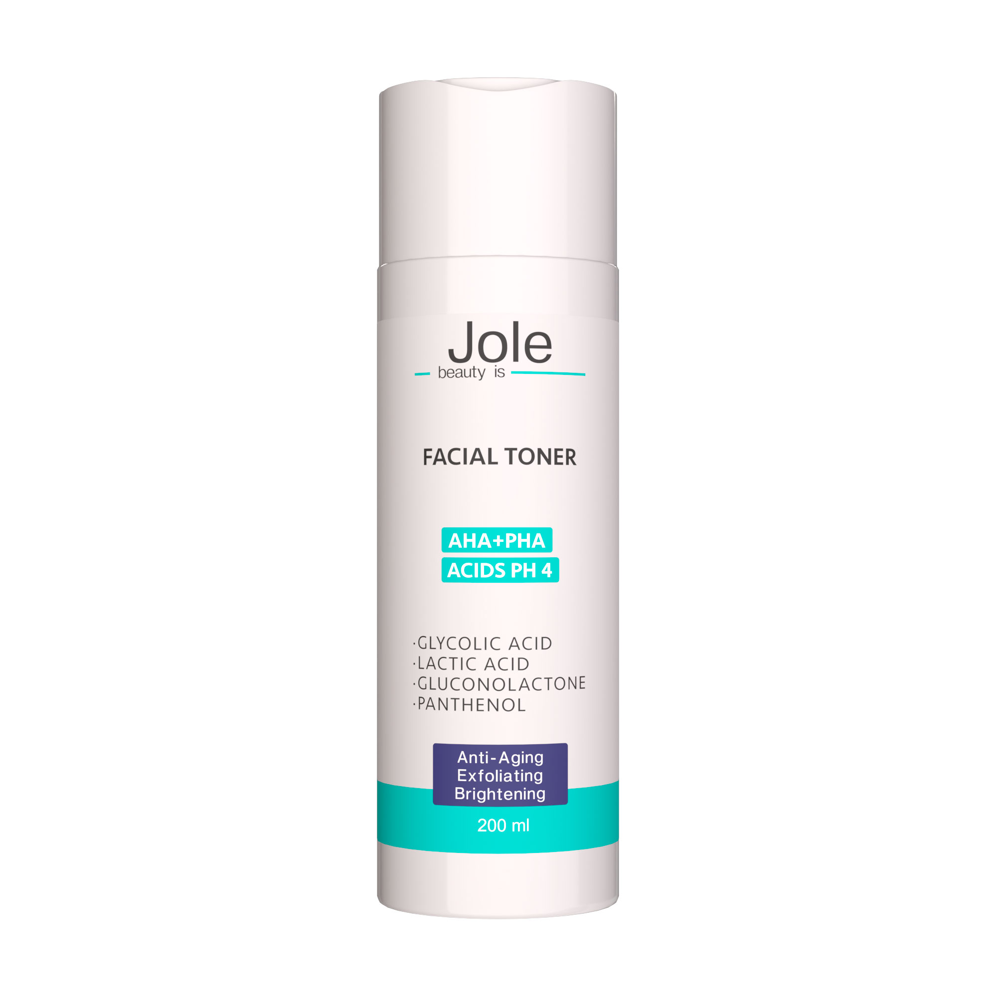 Тонер для обличчя Jole Facial Toner AHA + PHA з кислотами, 200 мл