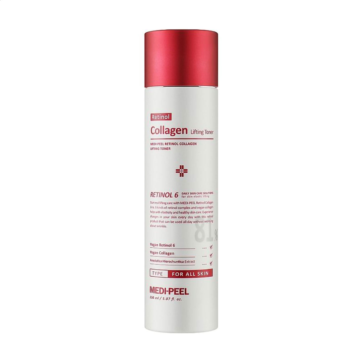 Тонер для обличчя Medi-Peel Retinol 6 Collagen Lifting Toner з ліфтинг-ефектом, 150 мл