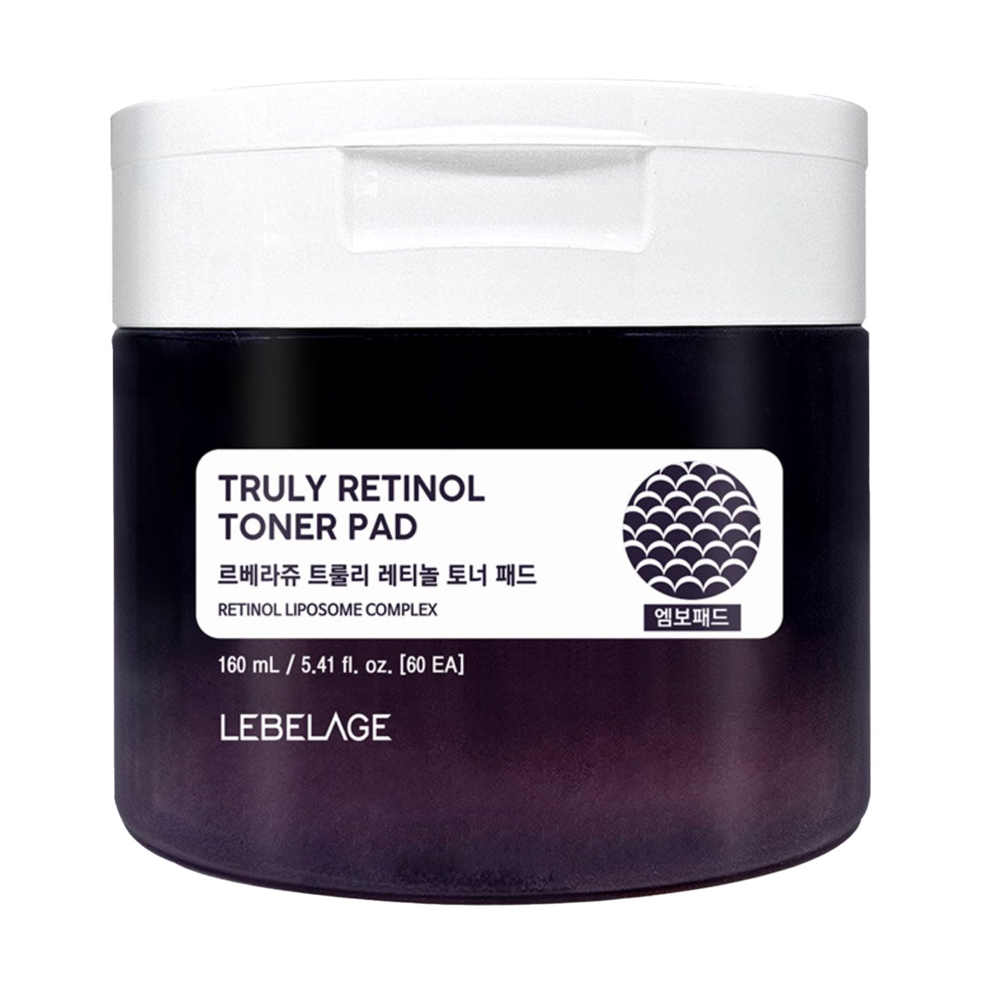 Тонер-пади для обличчя Lebelage Truly Retinol Toner Pad, 160 мл