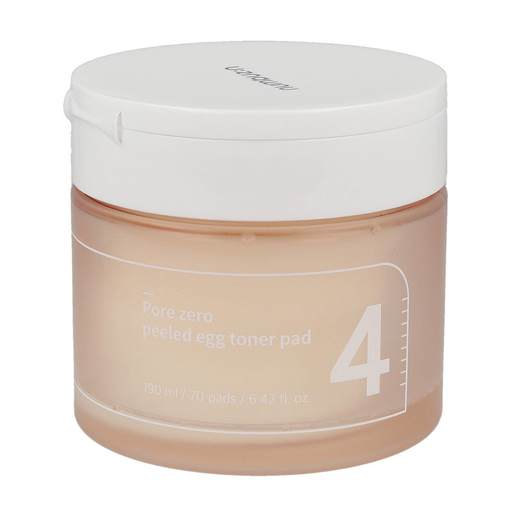 Тонер-пади для обличчя Numbuzin No.4 Pore Zero Peeled Egg Toner Pad, 190 мл, 70 шт
