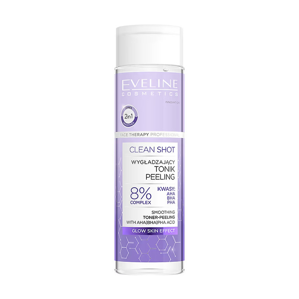 Тонік для обличчя Eveline Cosmetics Clean Shot з кислотами АНА, BHA та РНА, 200 мл