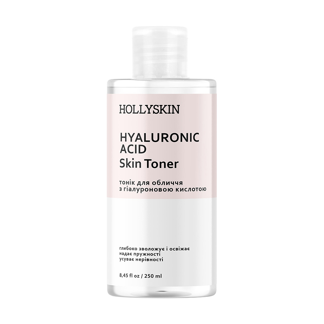 Тонік для обличчя Hollyskin Hyaluronic Acid Skin Toner з гіалуроновою кислотою, 250 мл