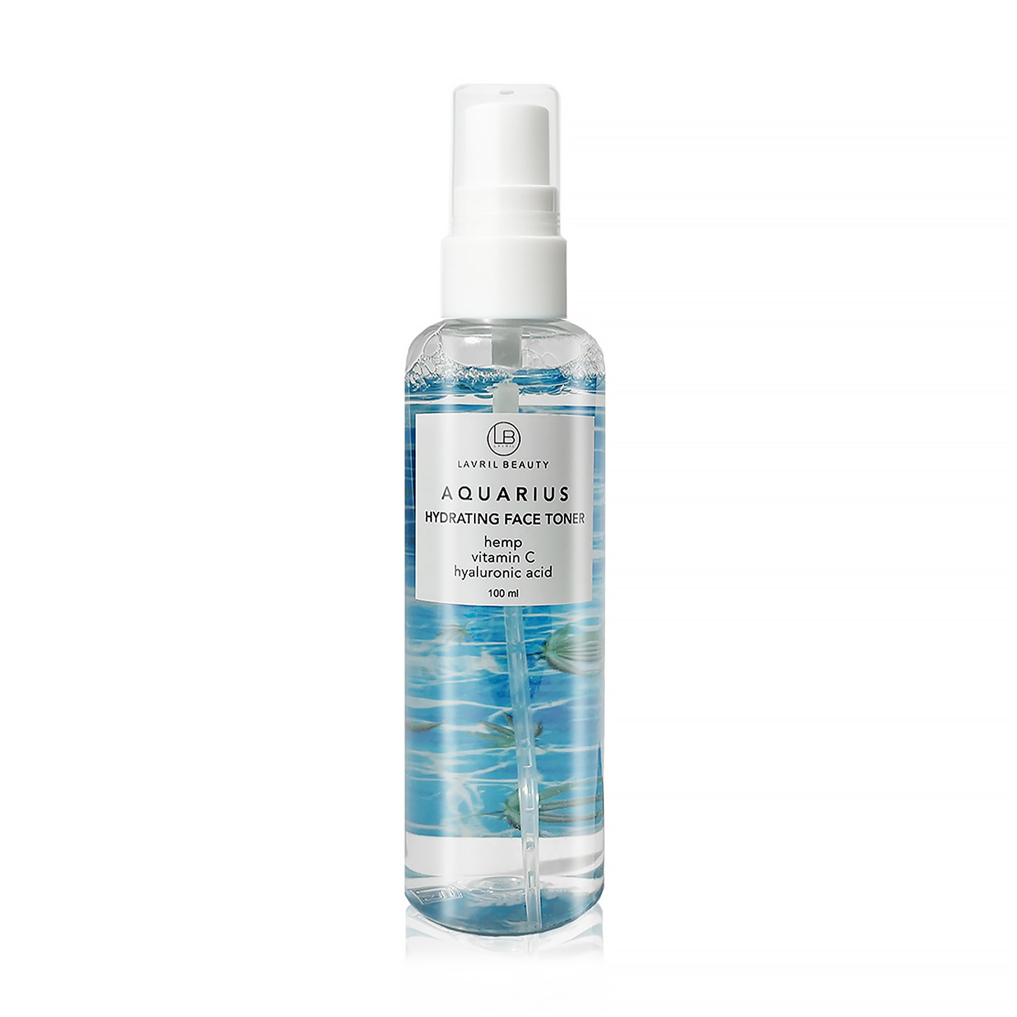 Тонік для обличчя LAVRIL BEAUTY Aquarius Hydrating Face Toner з коноплею, вітаміном С та гіалуроновою кислотою, 100 мл