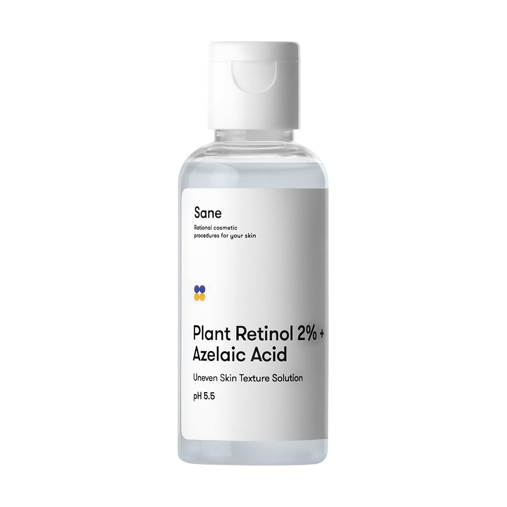 Тонік для обличчя Sane Plant Retinol 2% + Azelaic Acid з рослинним ретинолом, 50 мл