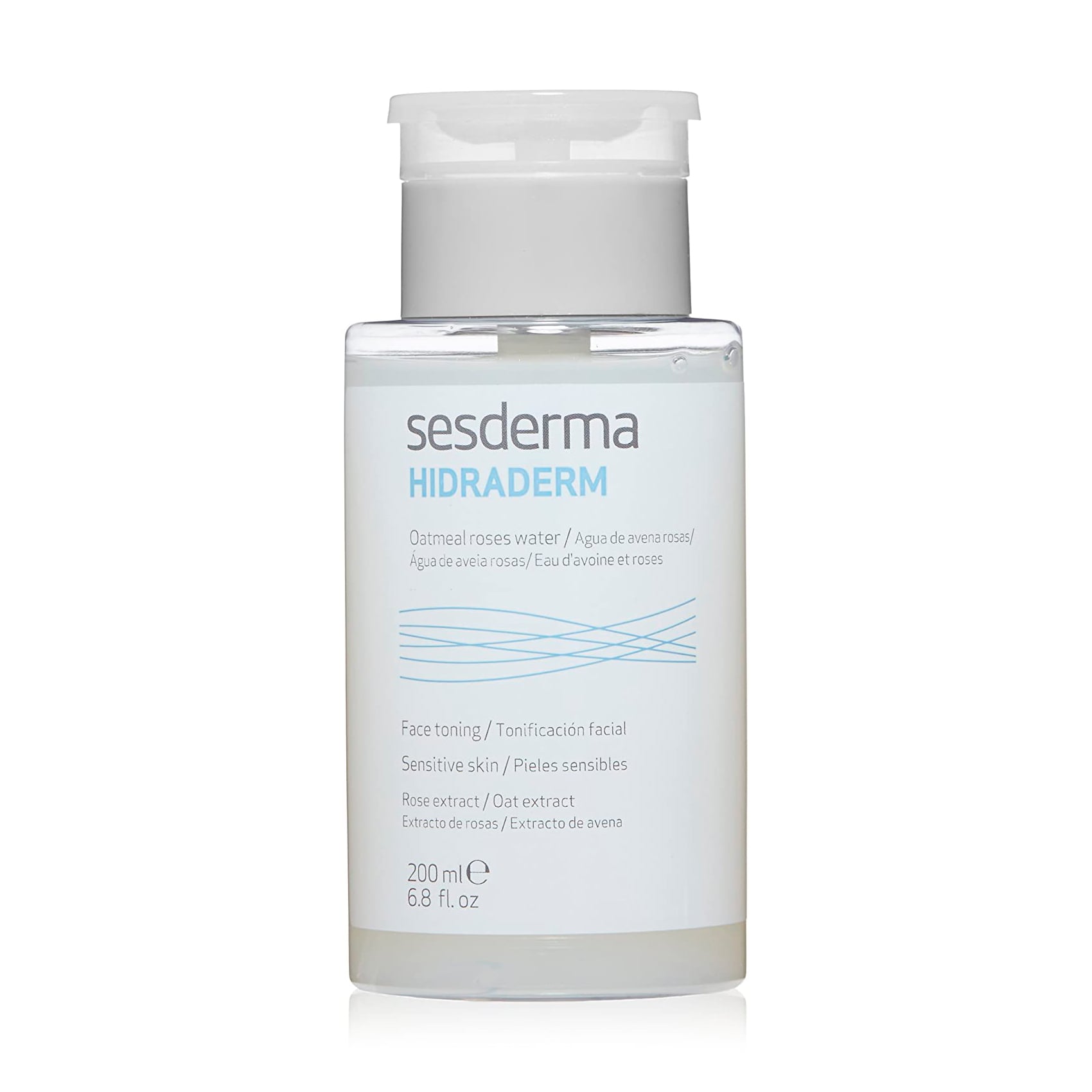 Тонік для обличчя Sesderma Hidraderm Oatmeal &amp; Rose Water з екстрактом вівса і троянди, для чутливої шкіри, 200 мл