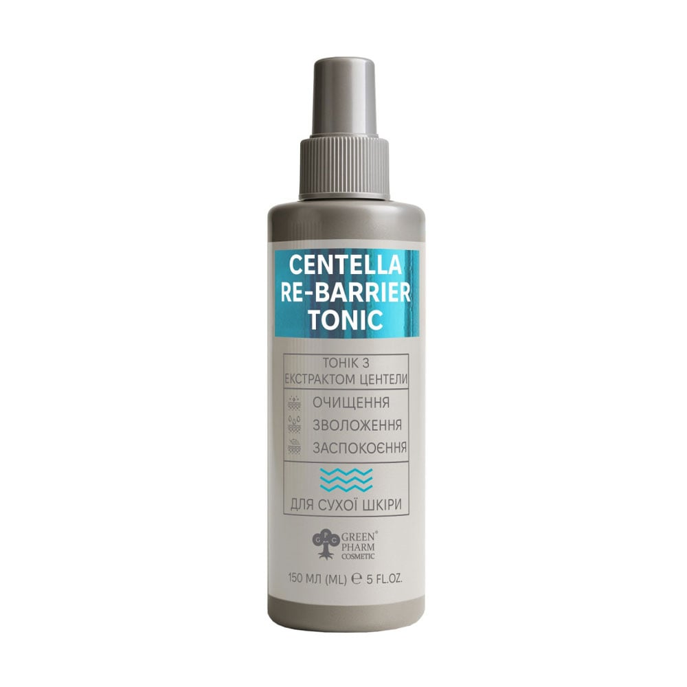 Тонік для сухої шкіри обличчя Green Pharm Cosmetic Centella Re-Barrier Tonic з центелою, 150 мл
