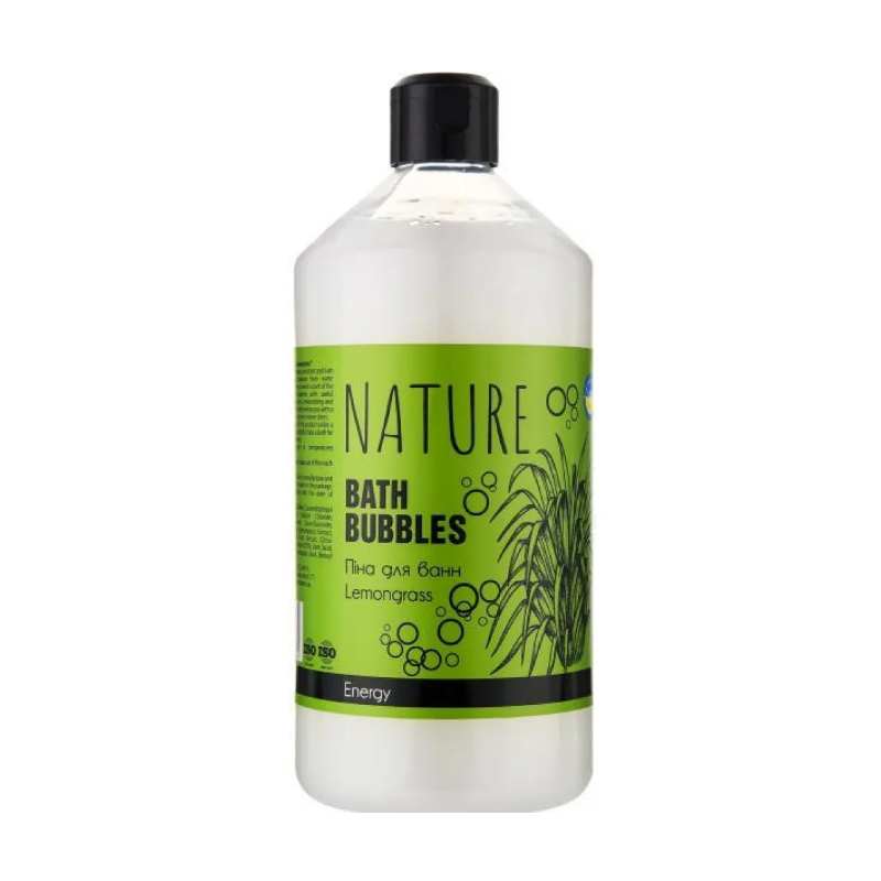 Тонізувальна піна для ванн Bioton Cosmetics Nature Bath Bubbles Лемонграс, 900 мл