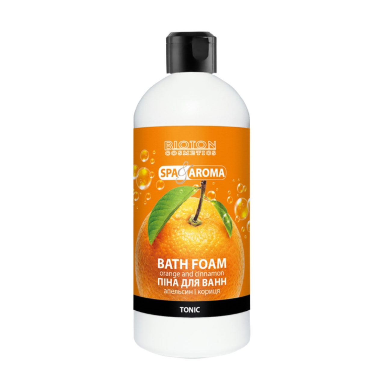 Тонізувальна піна для ванн Bioton Cosmetics Spa &amp; Aroma Bath Foam Апельсин та кориця, 750 мл