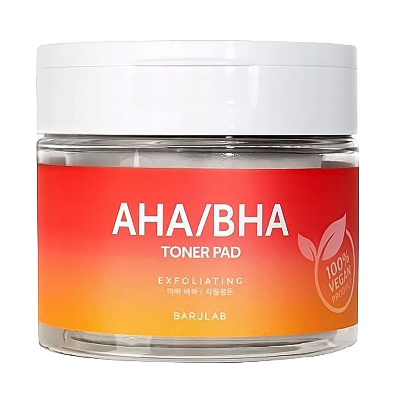 Тонізувальні пади для обличчя Barulab AHA/BHA Toner Pad з AHA та BHA-кислотами, 160 г