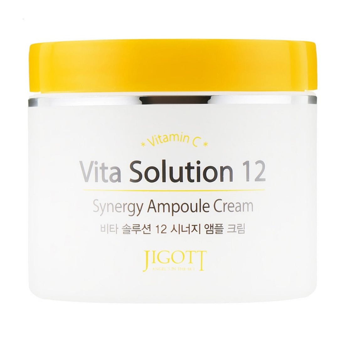 Тонізувальний ампульний крем для обличчя Jigott Vita Solution 12 Synergy Ampoule Cream з вітаміном С, 100 мл