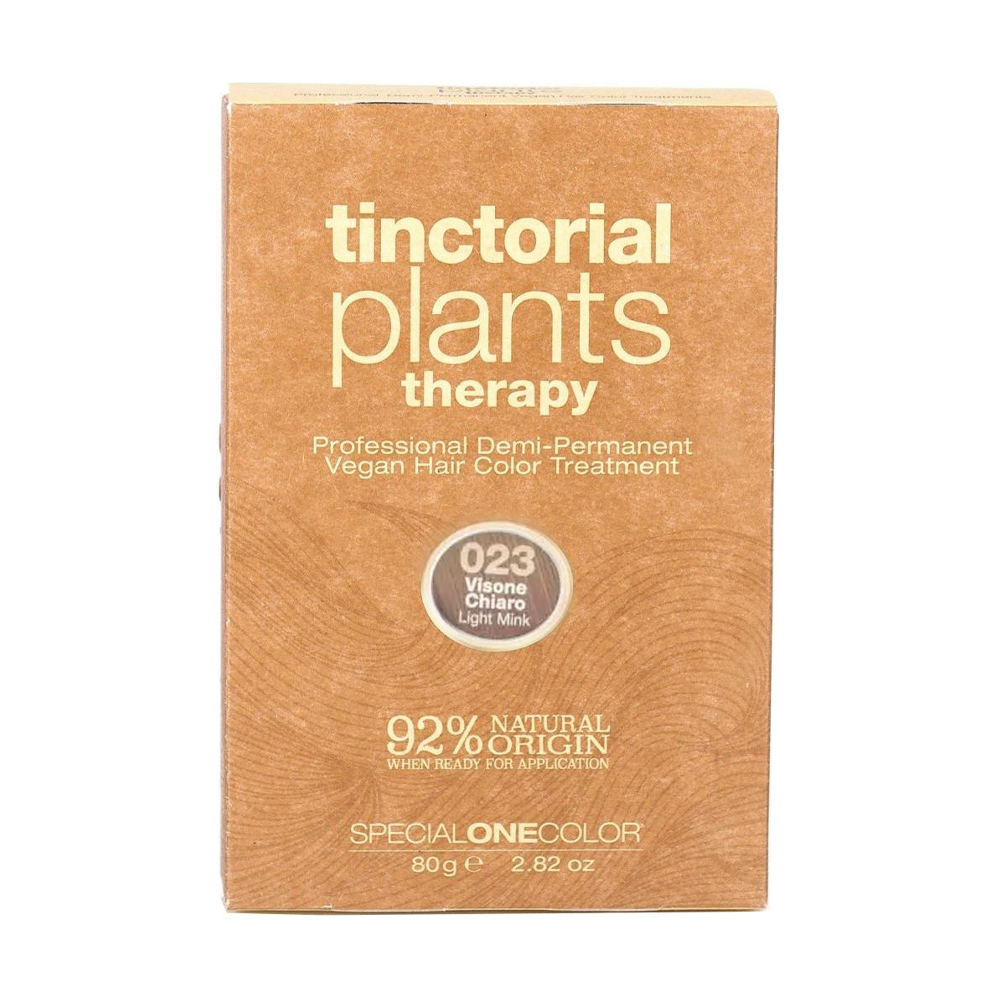 Тонувальна фарба для волосся Trendy Hair Tinctorial Plants Therapy Demi-Permanent Vegan Hair Color 23 Light Mink, 80 г