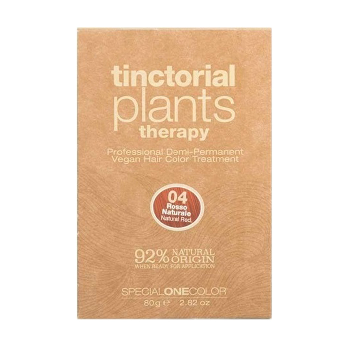 Тонувальна фарба для волосся Trendy Hair Tinctorial Plants Therapy Demi-Permanent Vegan Hair Color 04 Natural Red, 80 г