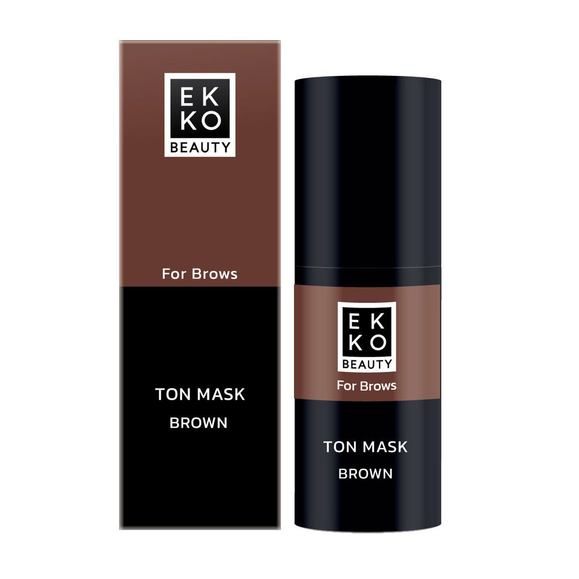 Тонувальна маска для брів Ekko Beauty For Brows Ton Mask, Brown, 10 мл