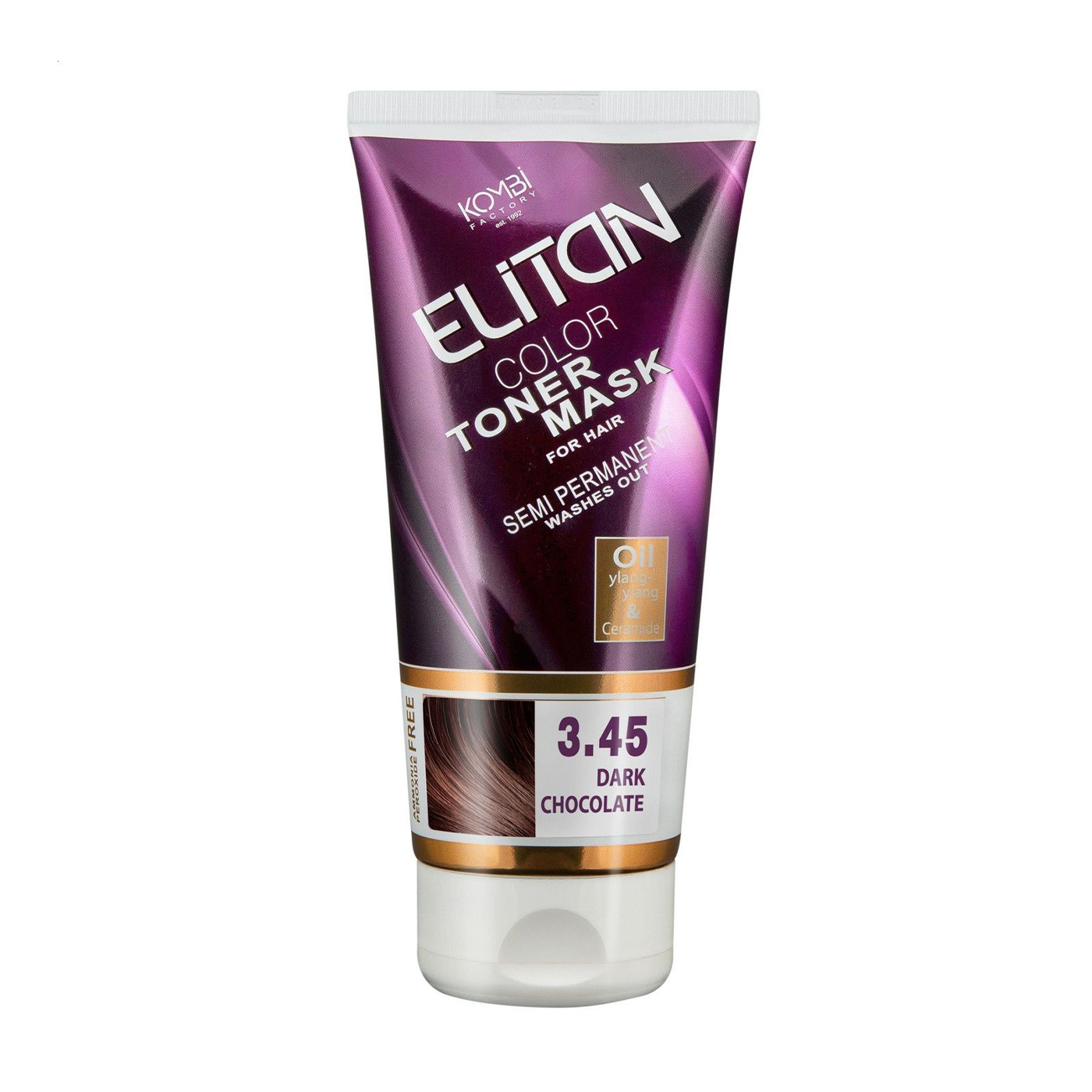 Тонувальна маска для волосся Elitan Color Toner Mask 3.45 Темний шоколад, 150 мл
