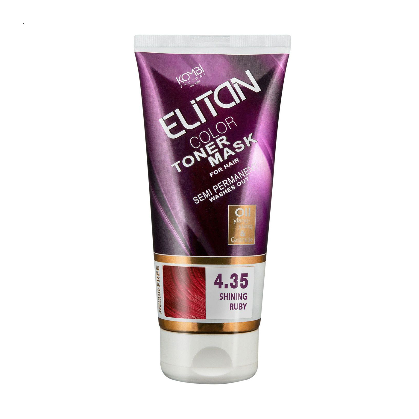 Тонувальна маска для волосся Elitan Color Toner Mask 4.35 Сяючий рубін, 150 мл