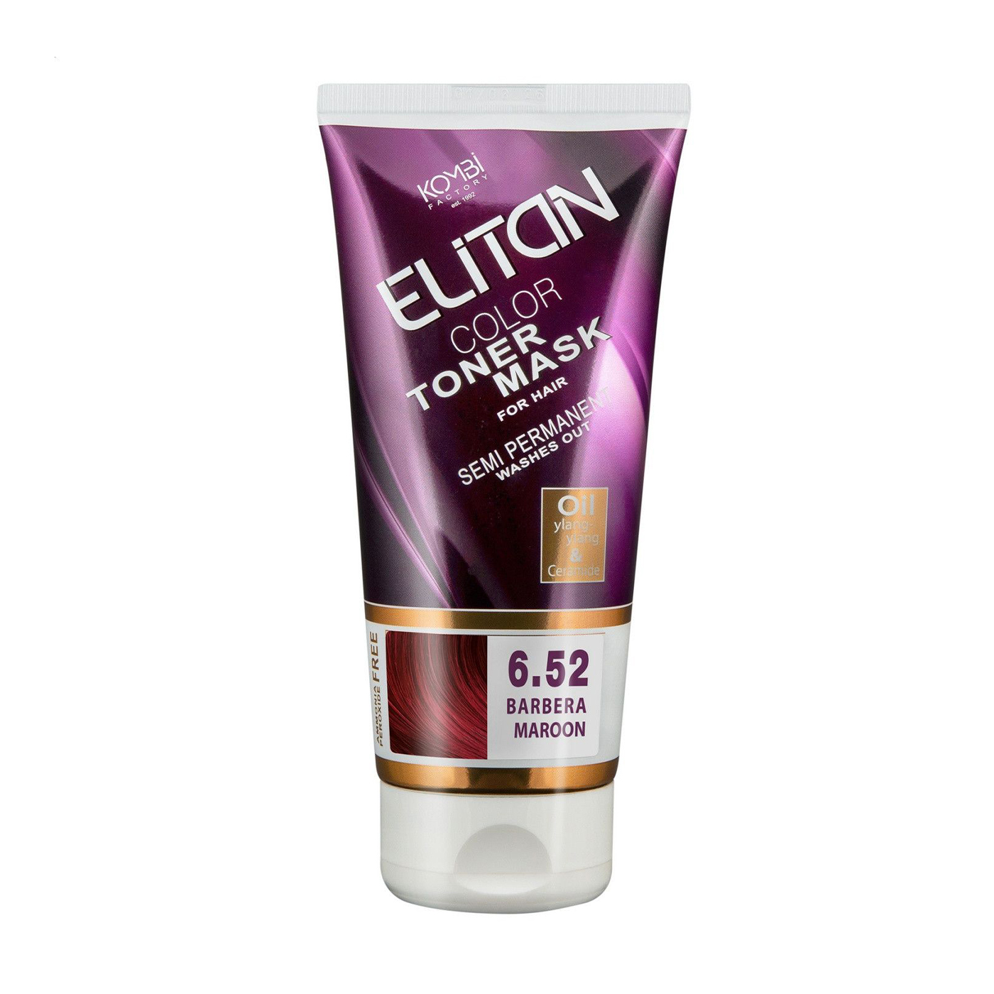Тонувальна маска для волосся Elitan Color Toner Mask 6.52 Барбера темно-бордовий, 150 мл