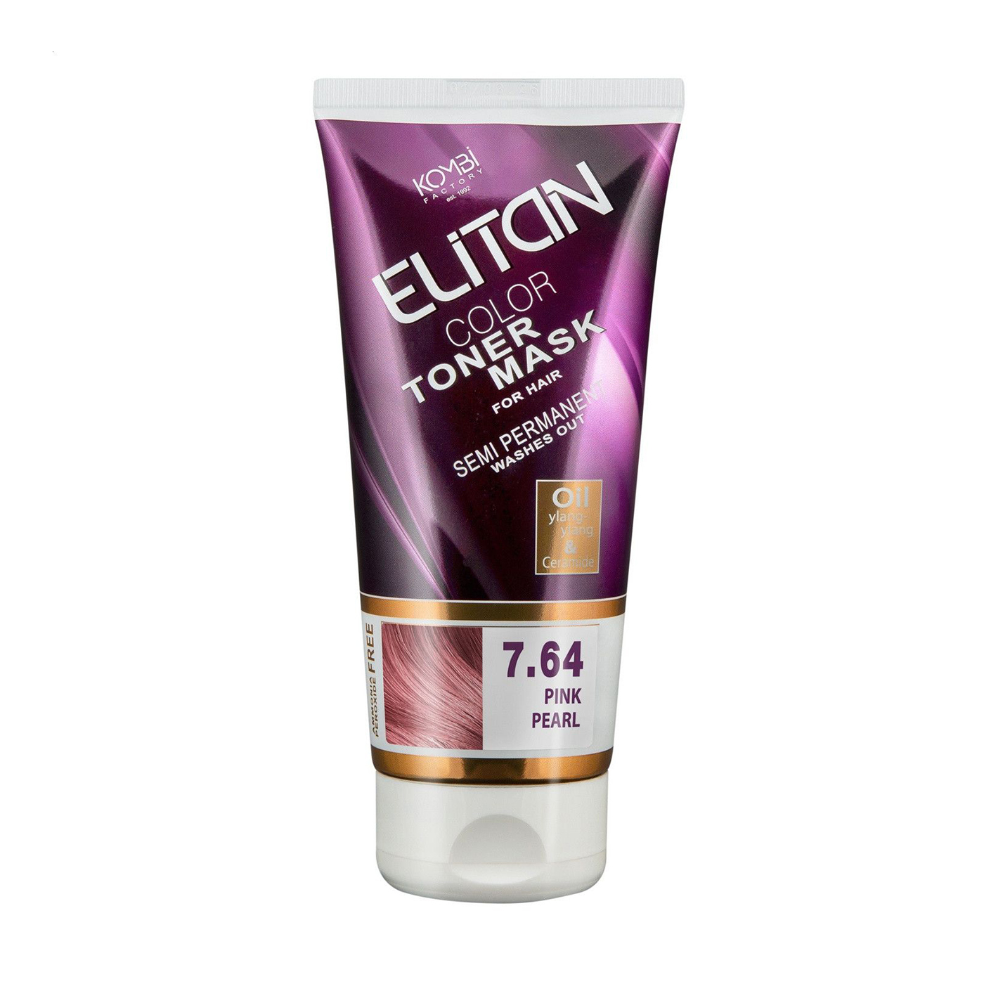 Тонувальна маска для волосся Elitan Color Toner Mask 7.64 Рожева перлина, 150 мл