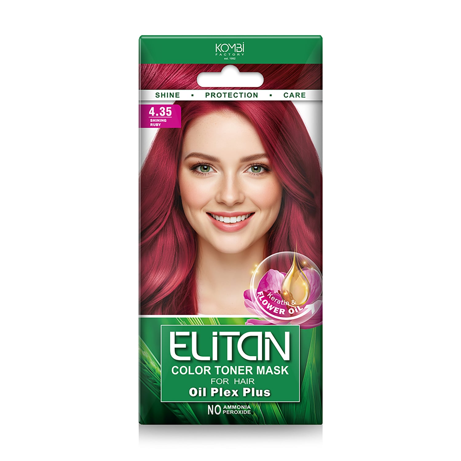 Тонувальна маска для волосся Elitan Color Toner Mask 4.35 Сяючий рубін, 30 мл