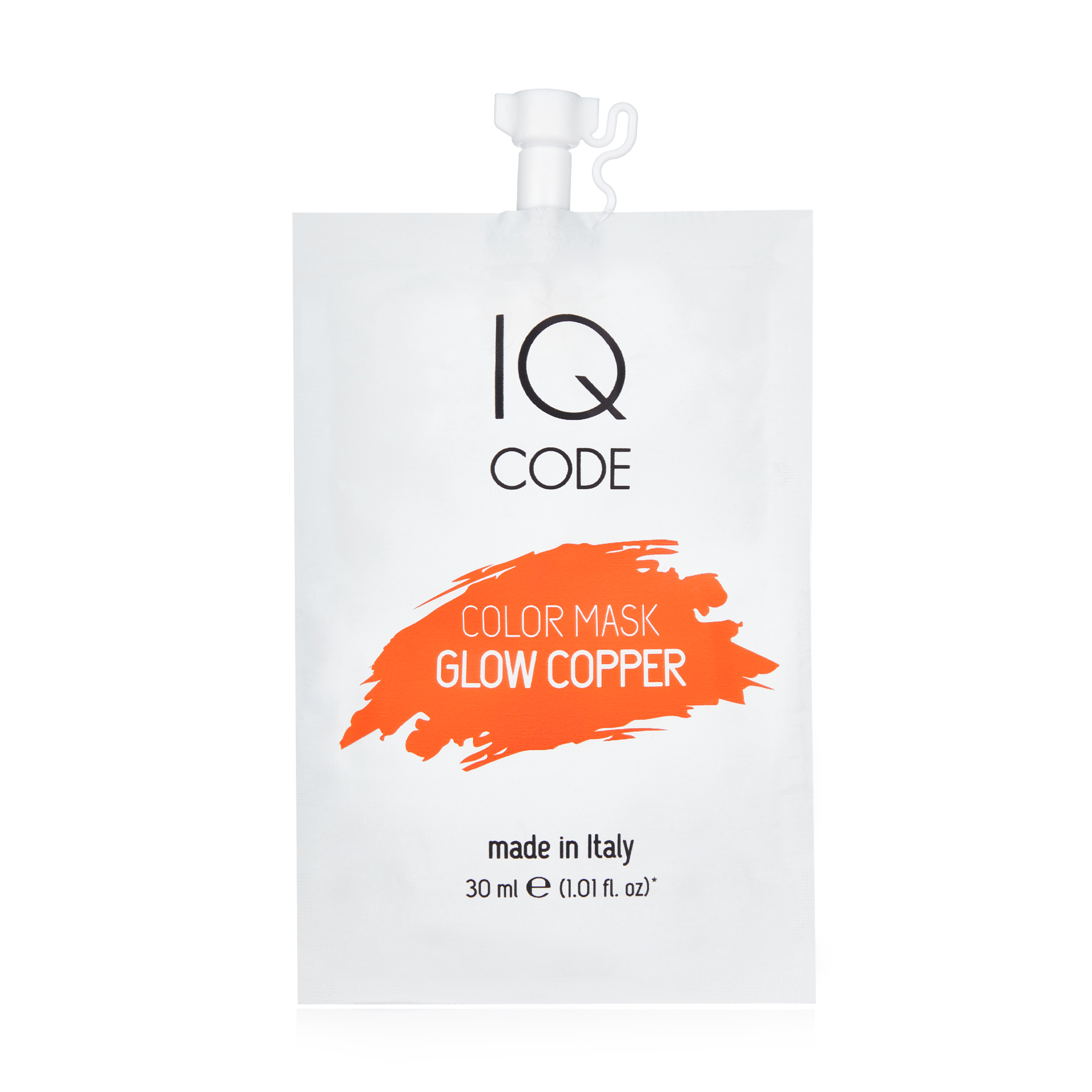 Тонувальна маска для волосся IQ code Color Mask Сяючий мідний (Glow Copper), 30 мл