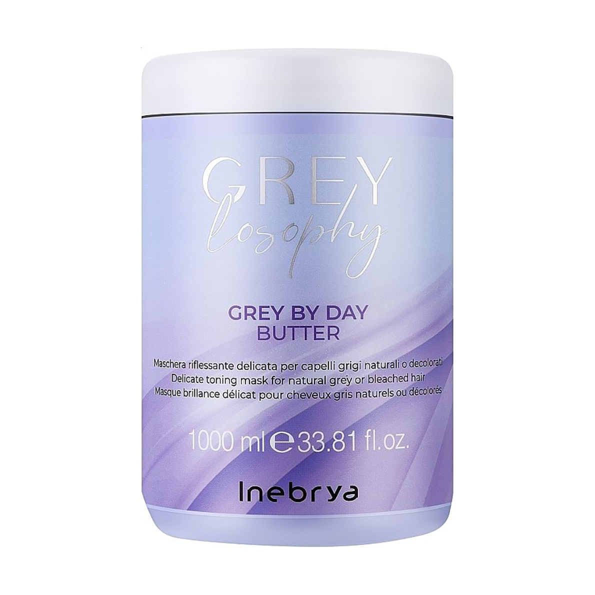 Тонувальна маска Inebrya Grey By Day Butter для натурального, сивого та блондованного волосся, 1 л
