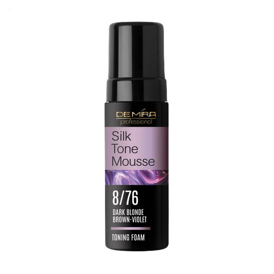 Тонувальна пінка для волосся DeMira Professional Silk Tone Mousse 8/76 Dark Blonde Brown-Violet, 120 мл