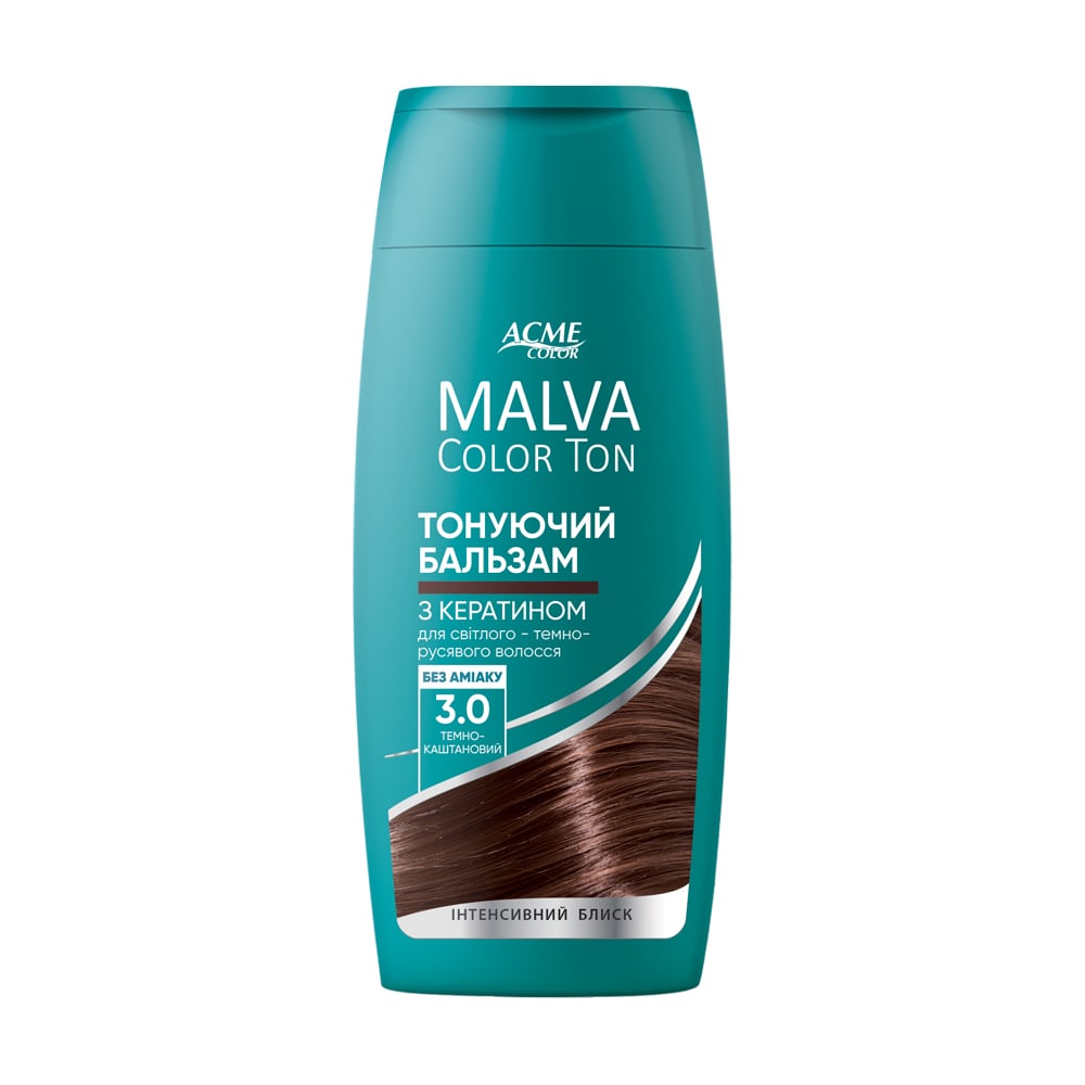 Тонувальний бальзам Acme Color Malva Color Ton для світлого-темно-русявого волосся, 3.0 Темно-каштановий, 180 мл