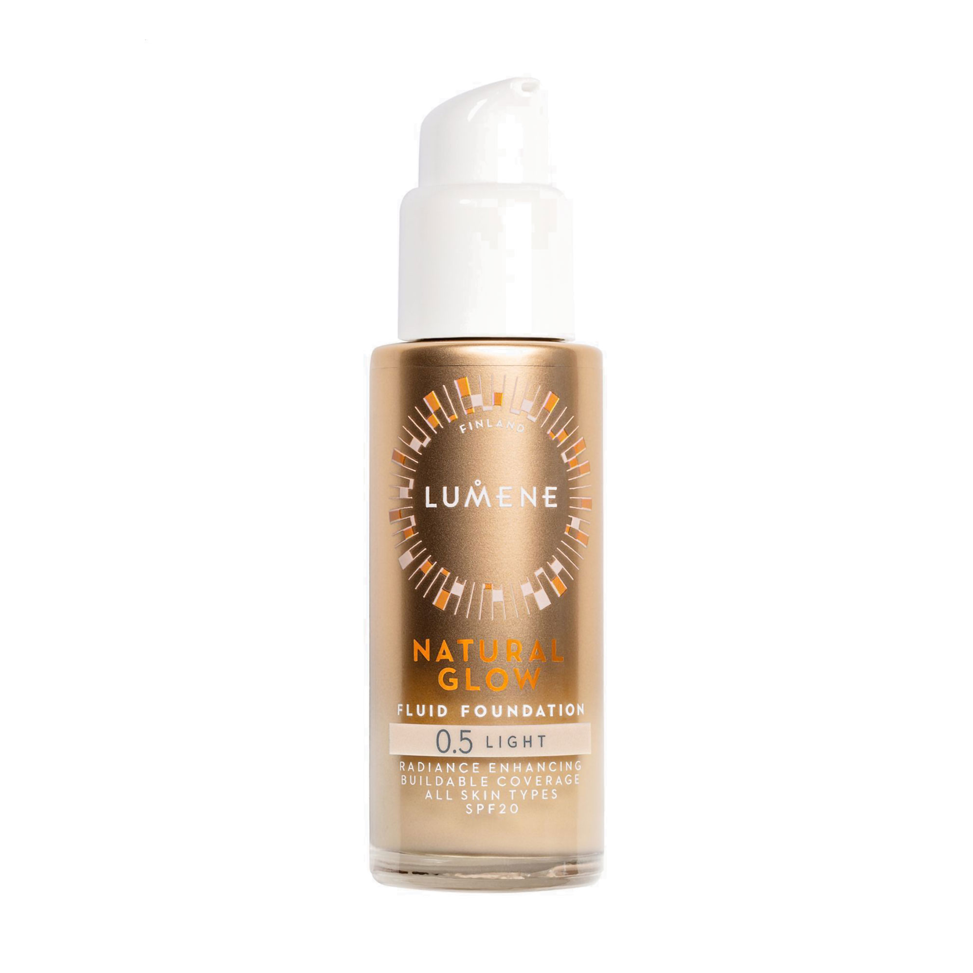 Тонувальний флюїд для обличчя Lumene Natural Glow Fluid Foundation SPF 20, 0.5 Light, 30 мл