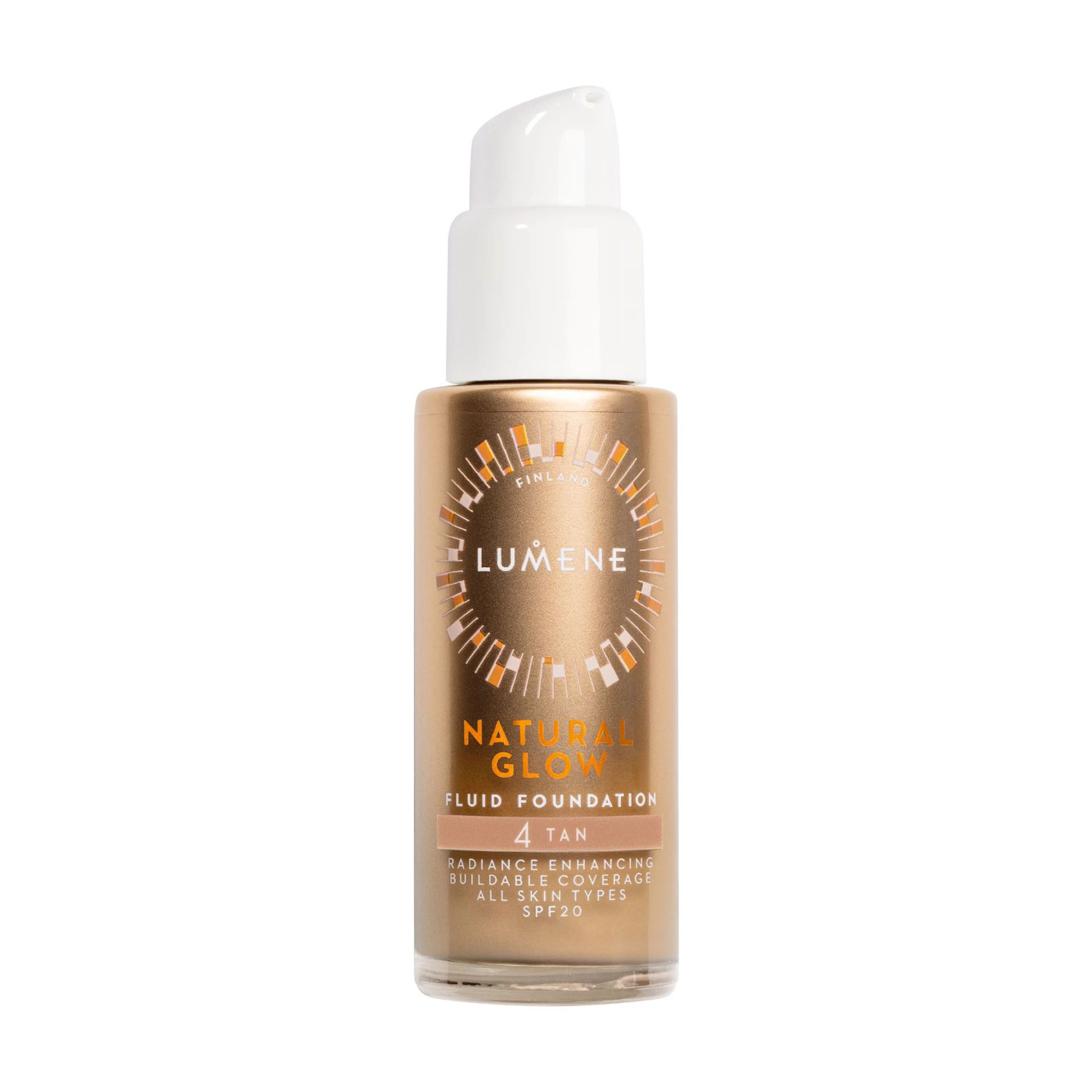 Тонувальний флюїд дя обличчя Lumene Natural Glow Fluid Foundation SPF 20, 4 Tan, 30 мл