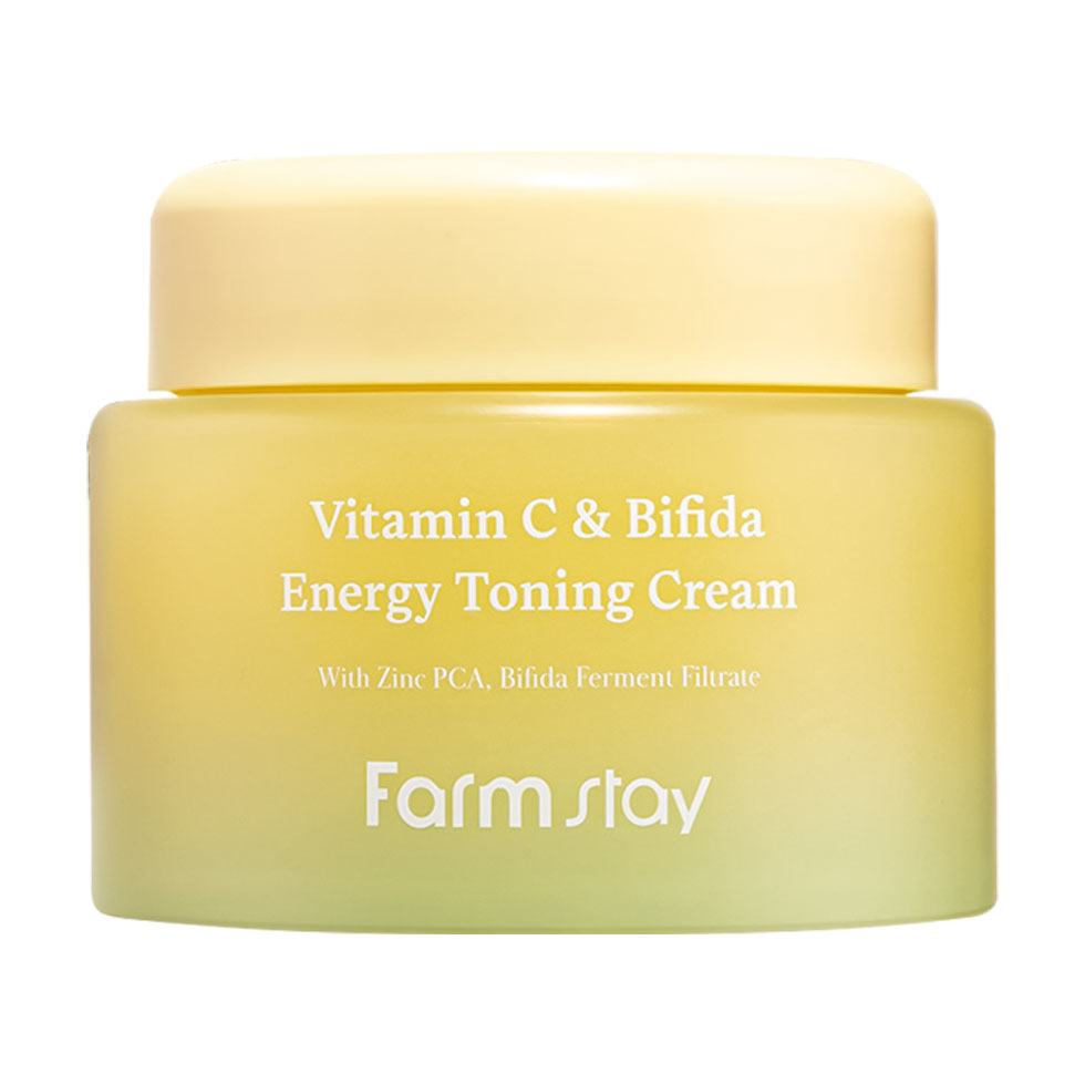 Тонувальний крем для обличчя FarmStay Vitamin C &amp; Bifida Energy Toning Cream з вітаміном C та біфідою, 100 мл
