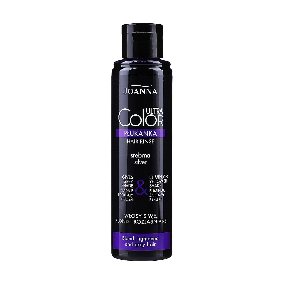 Тонувальний ополіскувач Joanna Ultra Color Hair Rinse Silver Сріблястий, для освітленого та сивого волосся, 150 мл