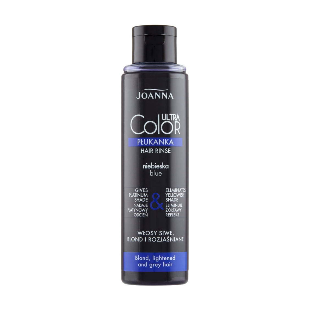 Тонувальний ополіскувач Joanna Ultra Color System Hair Rinse Blue, для освітленого та сивого волосся, 150 мл