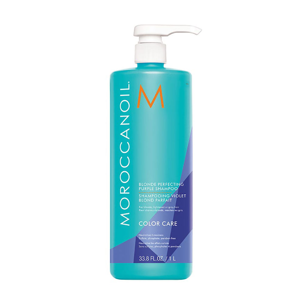 Тонувальний шампунь для волосся Moroccanoil Blonde Perfecting Purple Shampoo з фіолетовим пігментом, 1 л
