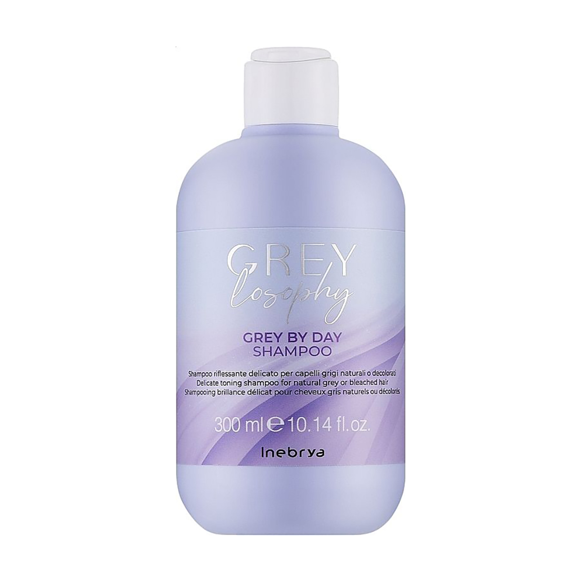 Тонувальний шампунь Inebrya Grey By Day Shampoo для натурального, сивого та блондованного волосся, 300 мл