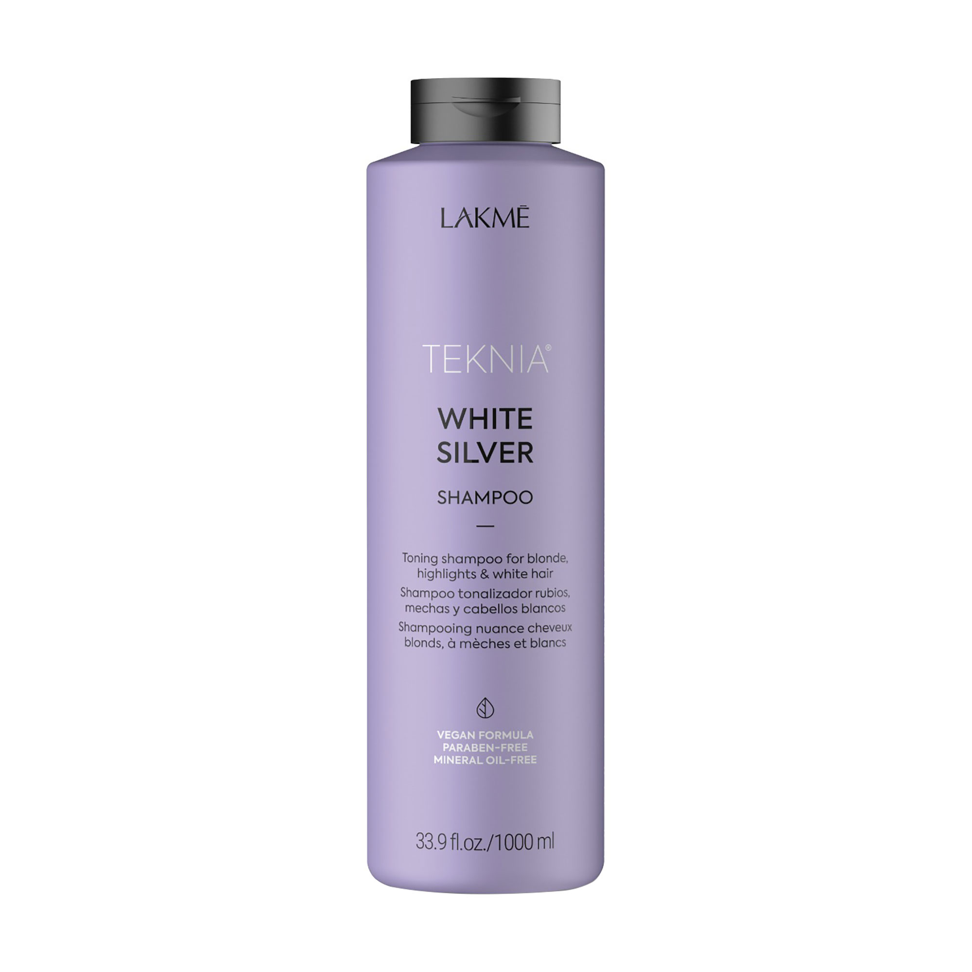 Тонувальний шампунь Lakme Teknia White Silver Shampoo для нейтралізації жовтого відтінку волосся, 1 л