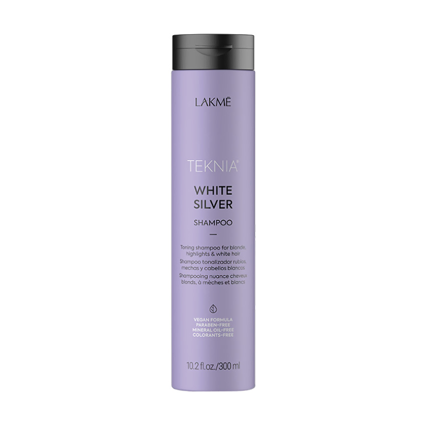 Тонувальний шампунь Lakme Teknia White Silver Shampoo для нейтралізації жовтого відтінку волосся, 300 мл
