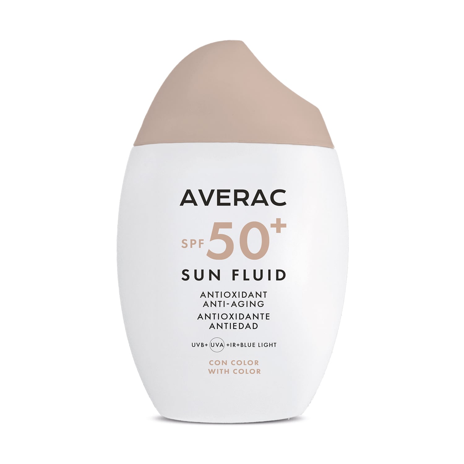 Тонувальний сонцезахисний флюїд для обличчя Averac Sun Fluid SPF 50+ With Color Ulrtalight, 50 мл