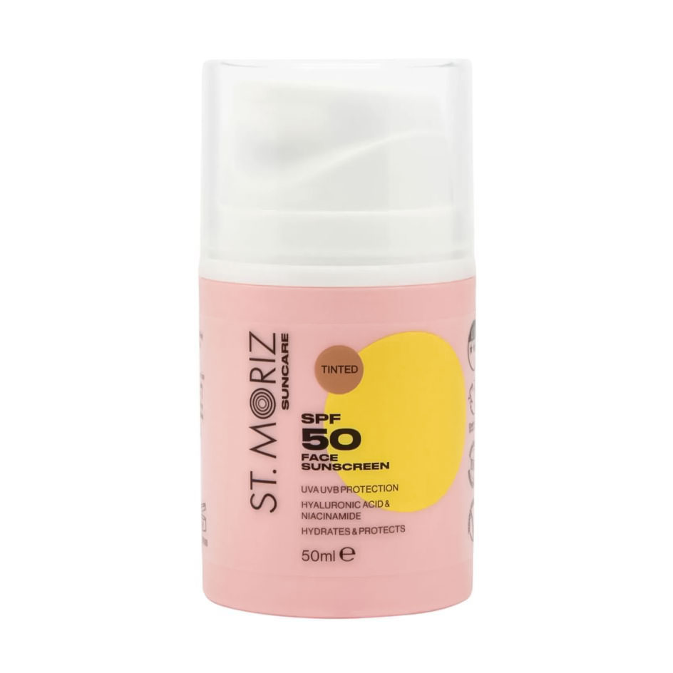 Тонувальний сонцезахисний крем для обличчя St. Moriz Suncare SPF 50 Tinded Face Sunscreen, 50 мл