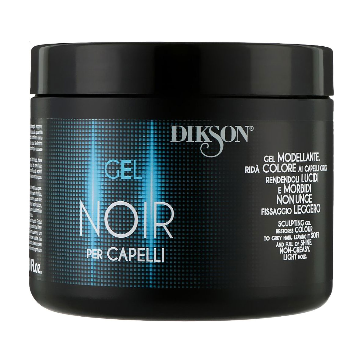 Тонувальний та моделювальний гель Dikson Gel Noir Per Capelli для сивого волосся, легка фіксація, 500 мл