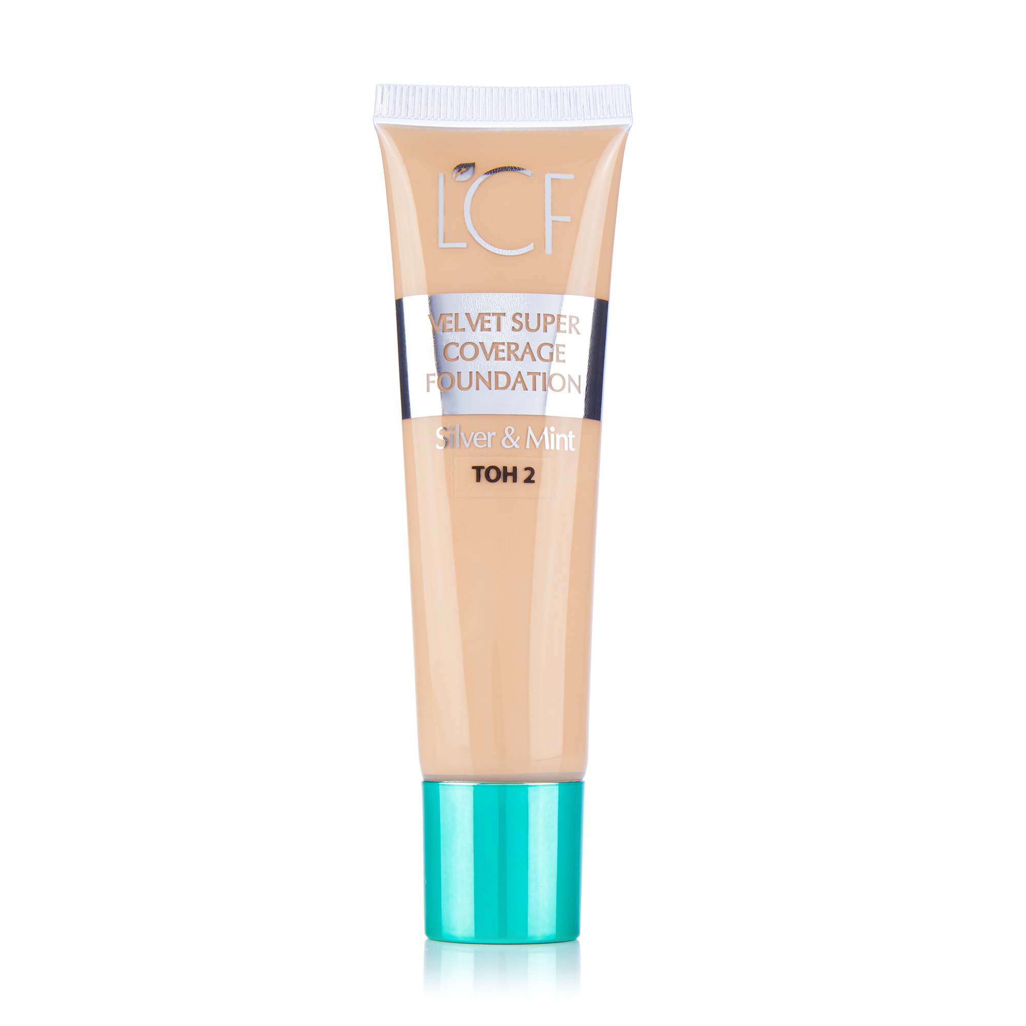 Тонувальний засіб для обличчя LCF Silver &amp; Mint Velvet Super Coverage Foundation 02, 35 мл