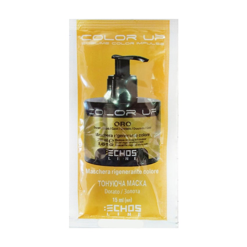 Тонуюча маска для волосся Echosline Color Up Regenerating Color Mask золото, 15 мл