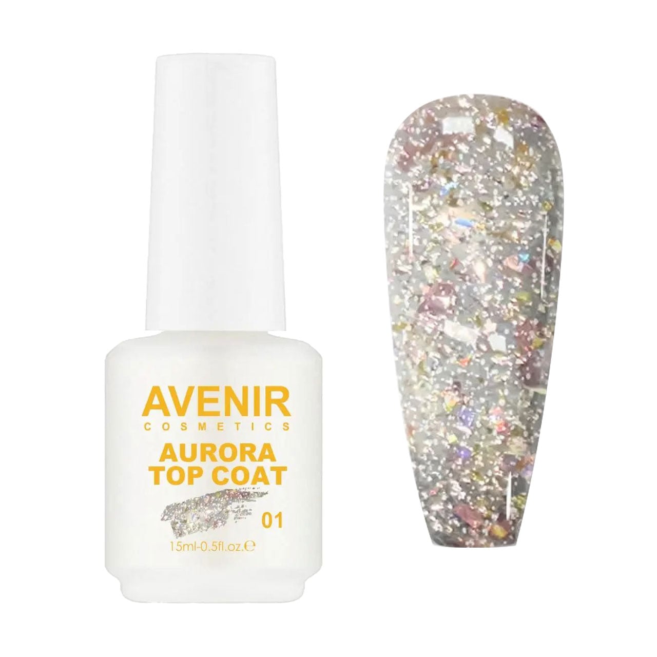 Топ для гель-лаку Avenir Cosmetics Aurora Top Coat 01, 15 мл