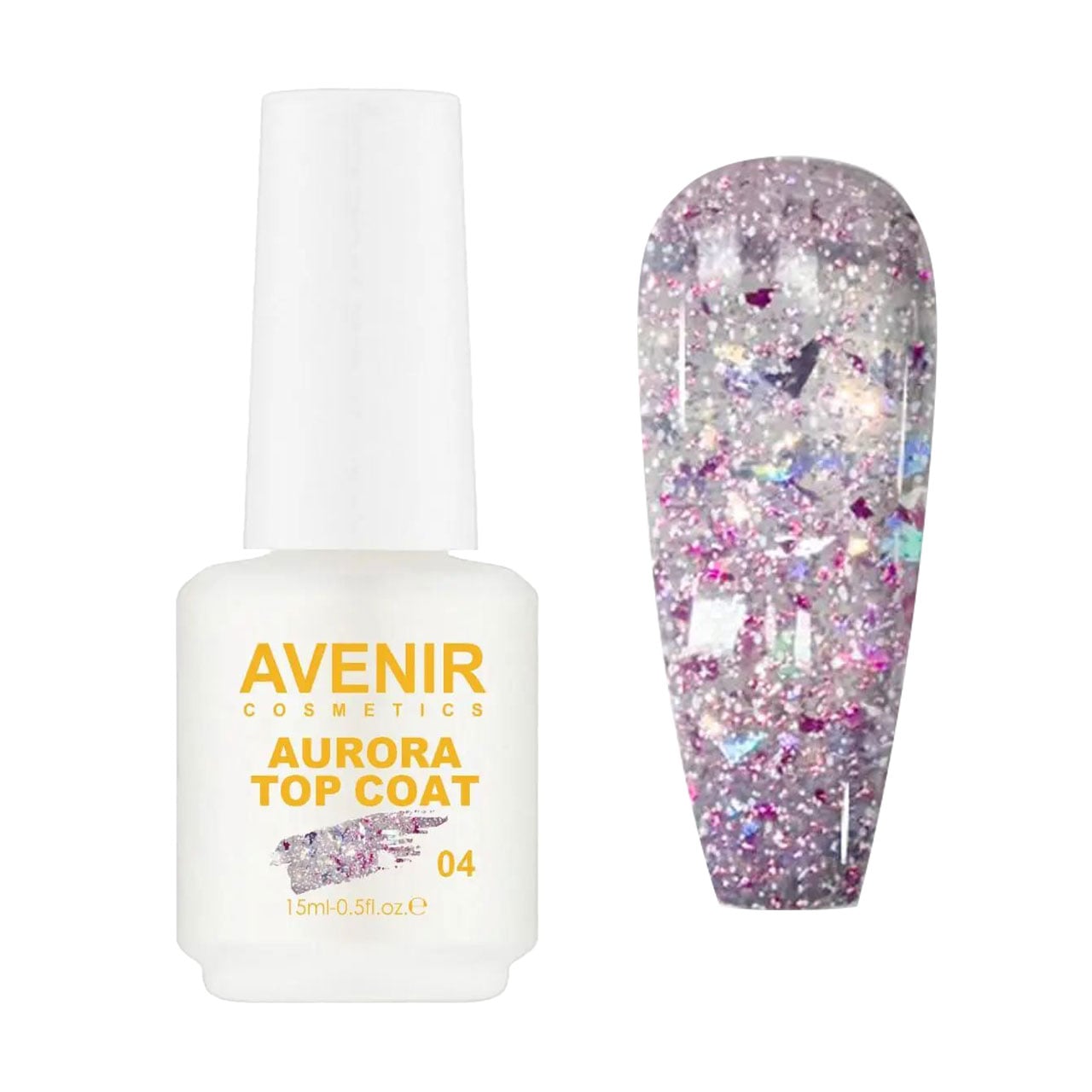 Топ для гель-лаку Avenir Cosmetics Aurora Top Coat 04, 15 мл