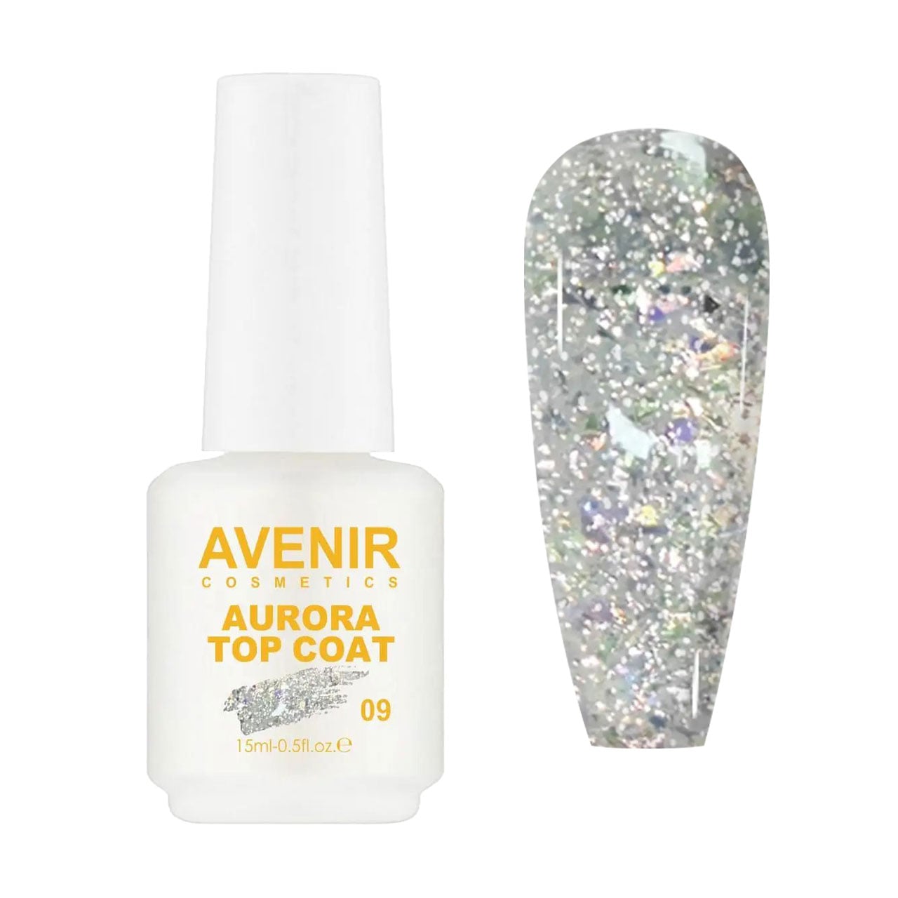 Топ для гель-лаку Avenir Cosmetics Aurora Top Coat 09, 15 мл