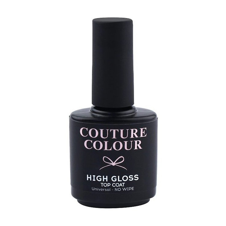 Топ для гель-лаку Couture Colour High Gloss Top Coat Universal No Wipe без липкого шару, 15 мл