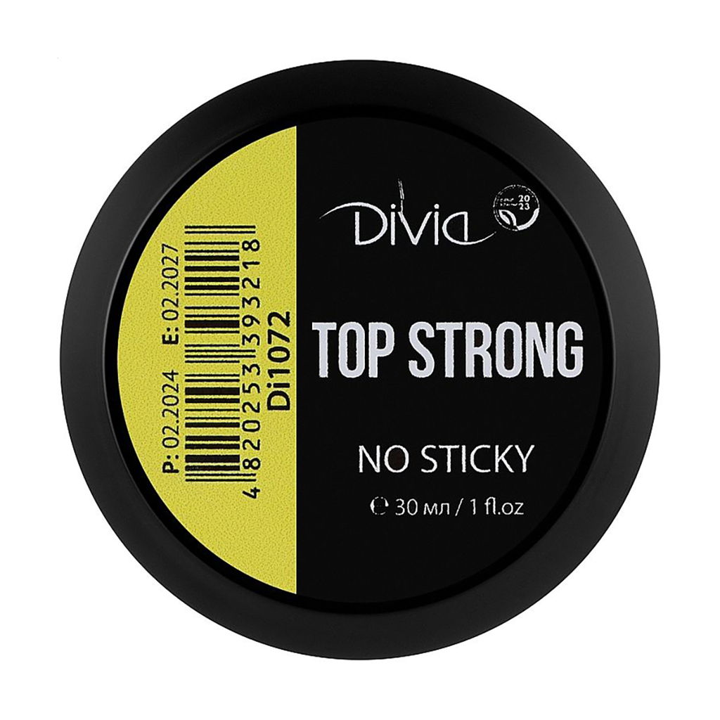 Топ для гель-лаку Divia Top Strong, 30 мл