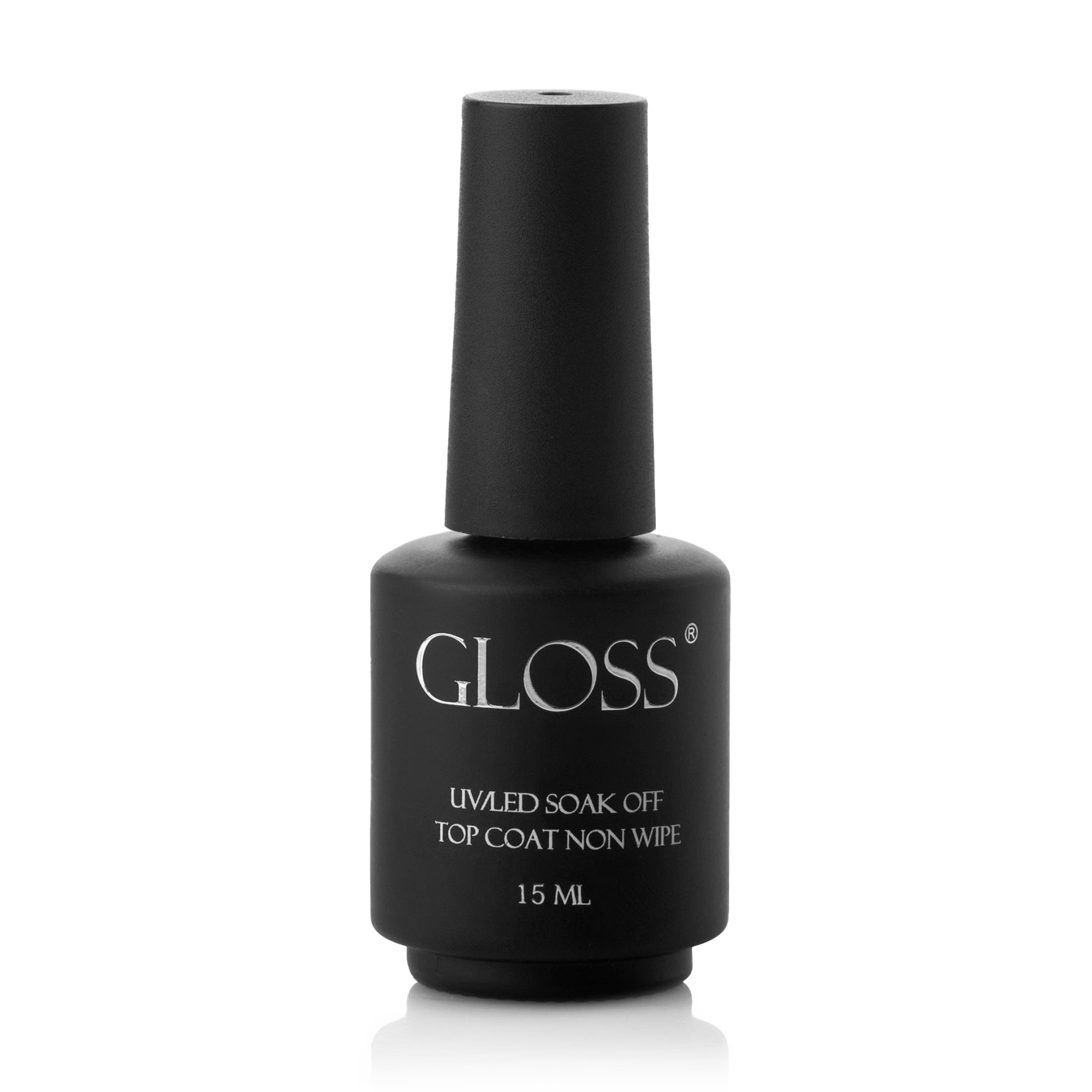Топ для гель-лаку Gloss Top Coat Non Wipe без липкого шару, 15 мл
