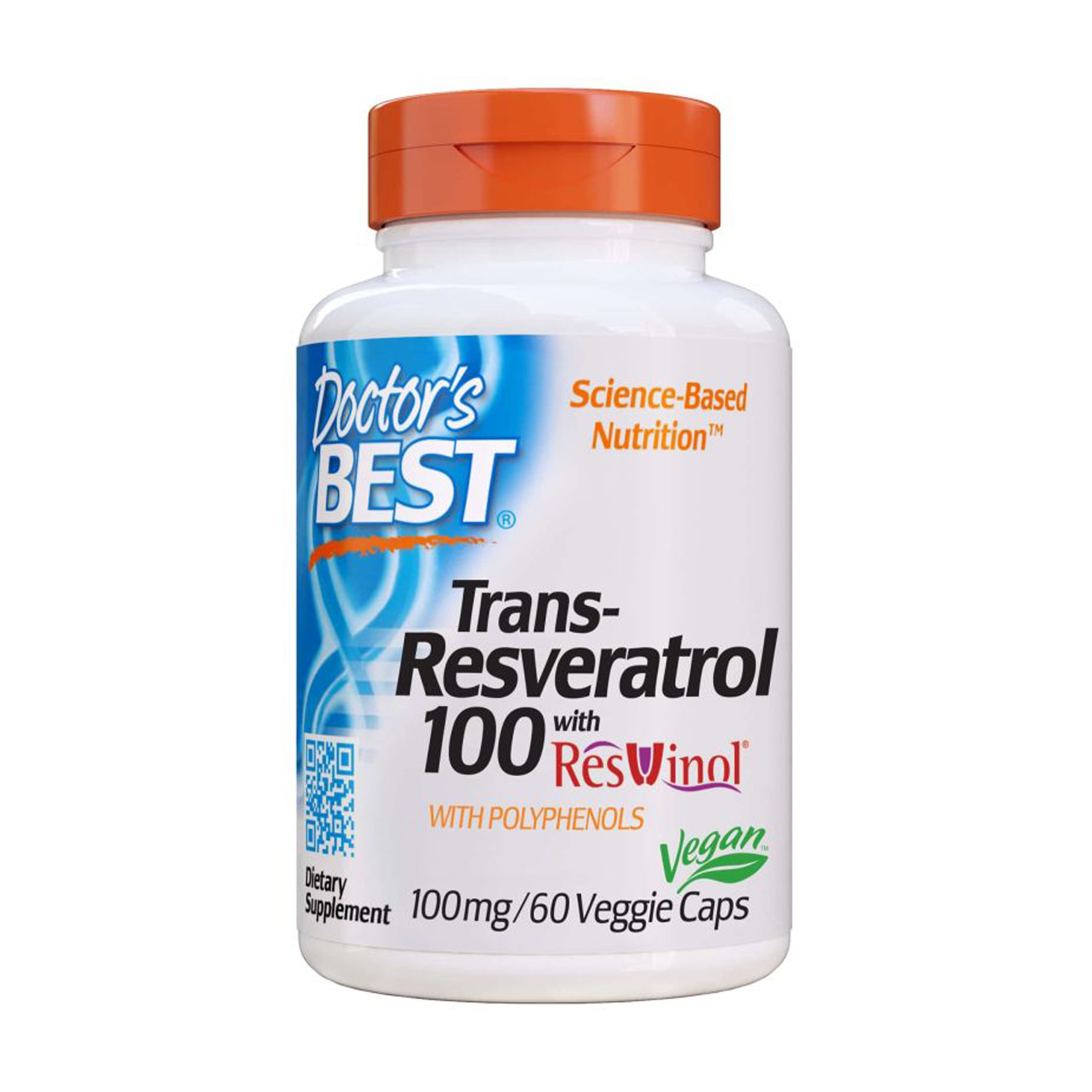 Транс-ресвератрол Doctor's Best Trans-Resveratrol 100 With ResVinol, 60 капсул
